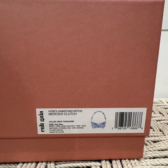 NEW Cult Gaia Mercer turquoise beaded mini shoulder bag - Picture 12 of 12